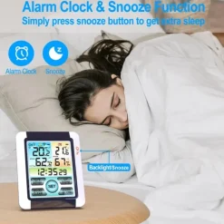 Indoor Outdoor Thermometer Wireless Digital Hygrometer Thermostat Temperature & Humidity Monitor with Touchscreen LCD Backlight