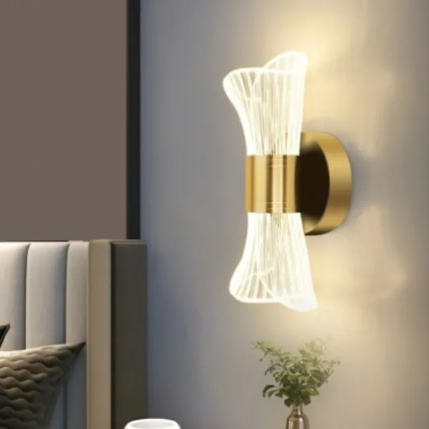 Indoor Wall Light LED Copper Dimmable Living Room Bedroom Metal Wall Lights 3000K E26 Wall Light Fixtures for Bedroom Bathroom