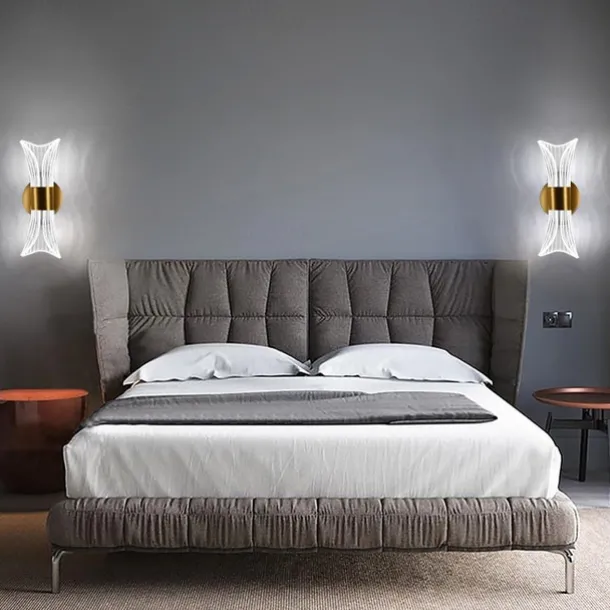 Indoor Wall Light LED Copper Dimmable Living Room Bedroom Metal Wall Lights 3000K E26 Wall Light Fixtures for Bedroom Bathroom