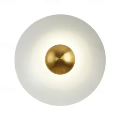Indoor Wall Light LED Copper Circle Design Living Room Bedroom Metal Wall Lights 3000K E26 Wall Light Fixtures for Bedroom Bathroom