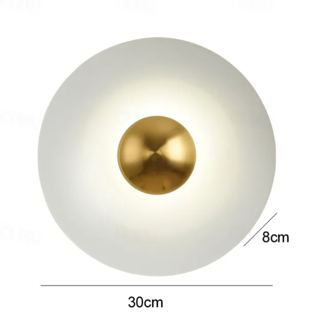 Indoor Wall Light LED Copper Circle Design Living Room Bedroom Metal Wall Lights 3000K E26 Wall Light Fixtures for Bedroom Bathroom