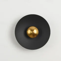 Indoor Wall Light LED Copper Circle Design Living Room Bedroom Metal Wall Lights 3000K E26 Wall Light Fixtures for Bedroom Bathroom