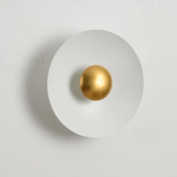 Indoor Wall Light LED Copper Circle Design Living Room Bedroom Metal Wall Lights 3000K E26 Wall Light Fixtures for Bedroom Bathroom