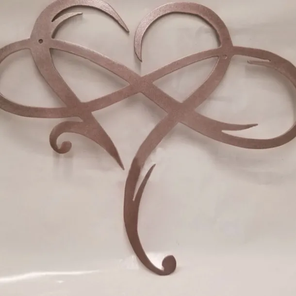 Infinity Heart Wall Decor, Unique Infinity Heart Metal Art Wall Decor Love Sign Steel Wall Plaques Bedroom Ornaments for Home Wedding Decor, Room Living Room Decoration