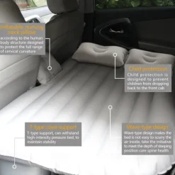 Inflatable Car Air Mattress Split Travel Bed Mattress For Car SUV Trunk Portable Comfortable Mattress Automatic Inflatable
