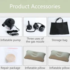 Inflatable Car Air Mattress Split Travel Bed Mattress For Car SUV Trunk Portable Comfortable Mattress Automatic Inflatable