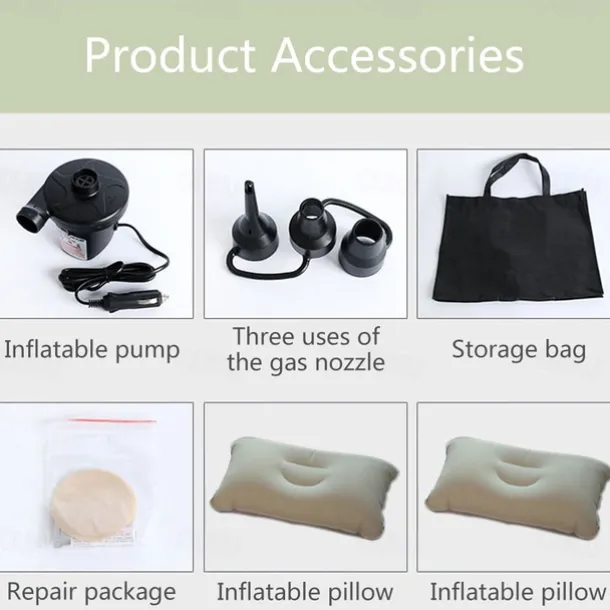 Inflatable Car Air Mattress Split Travel Bed Mattress For Car SUV Trunk Portable Comfortable Mattress Automatic Inflatable