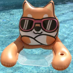 Inflatable Pool Floats Adult, 1 Pack Pool Chairs with Cup Holders,Blow up Floating Pool Floats Chair,Pool Floaties for Adults Swimming Pool Party Summer Water Fun