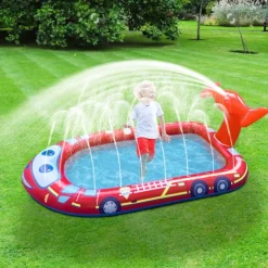 Inflatable Sprinkler Pool Children's Water Playing Toys Shark Swimming Pool Game Sprinkler Pool Dog Sprinkler Pad