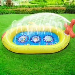 Inflatable Sprinkler Pool Children's Water Playing Toys Shark Swimming Pool Game Sprinkler Pool Dog Sprinkler Pad