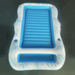 Inflatable Swimming Pool Float Boat Tanning Swimming Pool Lounge Chair Floating Sunbathing Swimming Pool Floating Toy Tanning Mattress Inflatable Cushion