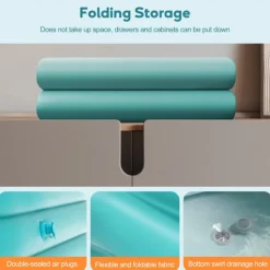 Inflatable Swimming Pools, Rectangular Inflatable Swimming Pool for Kids, Family Blow up Pool, Lounge Inflatable Pool for Backyard Garden Outdoor, Easy to Inflatable