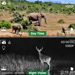 Infrared Night Vision Goggles for Adults Rechargeable Binoculars with 2.7-Inch Screen 1080P FHD Video & Photo 8x Optical and Digital Zoom Compatible with MICH Helmet