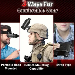 Infrared Night Vision Goggles for Adults Rechargeable Binoculars with 2.7-Inch Screen 1080P FHD Video & Photo 8x Optical and Digital Zoom Compatible with MICH Helmet