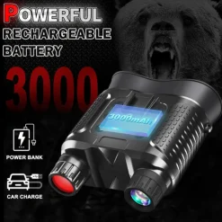 Infrared Night Vision Goggles for Adults Rechargeable Binoculars with 2.7-Inch Screen 1080P FHD Video & Photo 8x Optical and Digital Zoom Compatible with MICH Helmet