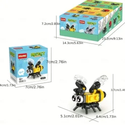 Insect Building Blocks Insect Model Different Little Insects Building Blocks Bee Ladybug Firefly Dragonfly Spider Toy For Boy/Girl Children's Toys Gifts Easter Gift Christmas Halloween Gift