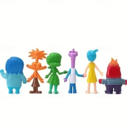 Inside Out Movie 6-Piece PVC Figure Set - Collector's Articulated Joy Fear Anger Sadness Character Statues for Display & Party Decor - Ideal for Teens 14+
