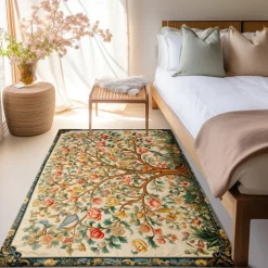 Inspired by William Morris Area Rug Kitchen Mat Non-Slip Oil Proof Floor Mat Livingroom Rug Indoor Outdoor Mat Bedroom Decor Bathroom Mat Entrance Rug Door Mat Bird Tree of Life