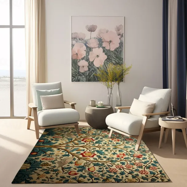 Inspired by William Morris Area Rug Kitchen Mat Non-Slip Oil Proof Floor Mat Livingroom Rug Indoor Outdoor Mat Bedroom Decor Bathroom Mat Entrance Rug Door Mat Bird Tree of Life