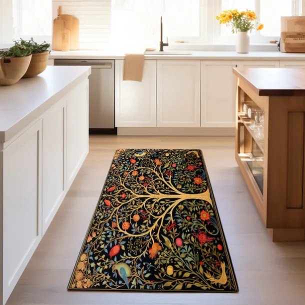 Inspired by William Morris Area Rug Kitchen Mat Non-Slip Oil Proof Floor Mat Livingroom Rug Indoor Outdoor Mat Bedroom Decor Bathroom Mat Entrance Rug Door Mat Bird Tree of Life