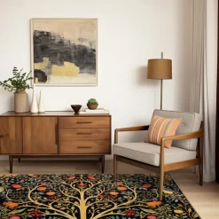 Inspired by William Morris Area Rug Kitchen Mat Non-Slip Oil Proof Floor Mat Livingroom Rug Indoor Outdoor Mat Bedroom Decor Bathroom Mat Entrance Rug Door Mat Bird Tree of Life