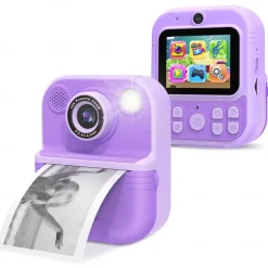 Instant Print Camera for Kids HD 1080P Print Camera for Kids Digital Camera With 3 Rolls Print Paper for Children Toys Boy Girls Christmas Gift