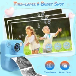 Instant Print Camera for Kids HD 1080P Print Camera for Kids Digital Camera With 3 Rolls Print Paper for Children Toys Boy Girls Christmas Gift