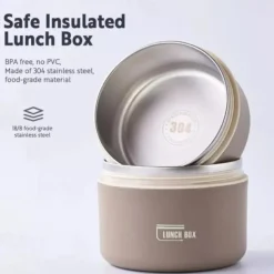 Insulated Lunch Box, Bento Box, Portable Insulated Lunch Container, Stackable Leakproof Stainless Steel Food Container, For Teenagers School,Canteen, Back School