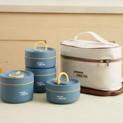 Insulated Lunch Box, Bento Box, Portable Insulated Lunch Container, Stackable Leakproof Stainless Steel Food Container, For Teenagers School,Canteen, Back School