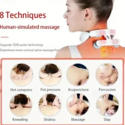 Intelligent Cervical Spine Massager Shoulder And Neck Multifunctional Physiotherapy Neck Protector Hot Compress Electric Heating Cervical Spine Massage