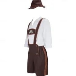 International Beer Festival Oktoberfest Lederhosen Bavarian German Munich Wiesn Men's Traditional Style Cloth Blouse Shorts