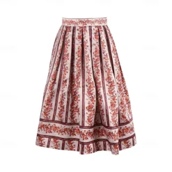 International Beer Festival Oktoberfest Skirt Dirndl Oktoberfest / Beer Bavarian Bavarian German Munich Wiesn Women's Beer Festival Traditional Style Cloth Skirt