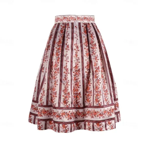 International Beer Festival Oktoberfest Skirt Dirndl Oktoberfest / Beer Bavarian Bavarian German Munich Wiesn Women's Beer Festival Traditional Style Cloth Skirt