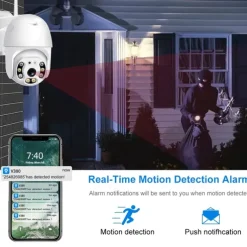 IP Camera 2MP dome Wireless Motion Detection Remote Access Waterproof Indoor Outdoor Apartment Support 128 GB