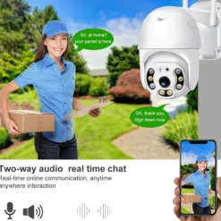 IP Camera 2MP dome Wireless Motion Detection Remote Access Waterproof Indoor Outdoor Apartment Support 128 GB