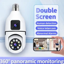 IP Camera 1080P Bulb Wireless Motion Detection IR-cut With Audio Indoor Apartment Support