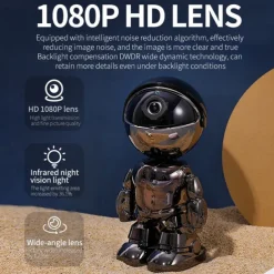 IP Camera 1080P Mini Wireless Motion Detection Remote Access IR-cut Indoor Support 128 GB