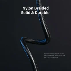 iPhone Charger 3.3ft 6.6ft ROCK Lightning Cable iPhone Charging Cord 2.4A Fast Charging Nylon Braided USB Cable Compatible with iPhone 14 Pro Max 13 Pro 12 11 XS Max 8 Plus 7