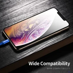 iPhone Charger 3.3ft 6.6ft ROCK Lightning Cable iPhone Charging Cord 2.4A Fast Charging Nylon Braided USB Cable Compatible with iPhone 14 Pro Max 13 Pro 12 11 XS Max 8 Plus 7