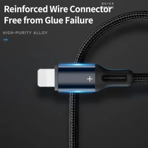 iPhone Charger 3.3ft 6.6ft ROCK Lightning Cable iPhone Charging Cord 2.4A Fast Charging Nylon Braided USB Cable Compatible with iPhone 14 Pro Max 13 Pro 12 11 XS Max 8 Plus 7