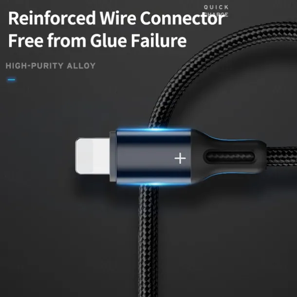 iPhone Charger 3.3ft 6.6ft ROCK Lightning Cable iPhone Charging Cord 2.4A Fast Charging Nylon Braided USB Cable Compatible with iPhone 14 Pro Max 13 Pro 12 11 XS Max 8 Plus 7