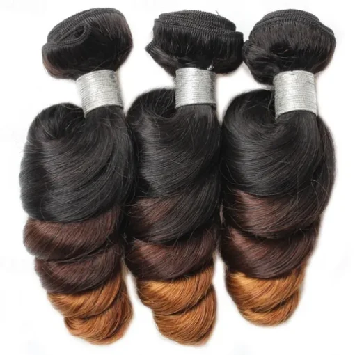 Ishow Hair T1B/4/30 Ombre Loose Wave Human Hair Bundles Brazilian Hair Weave Loose Wave Bundles 100% Human Hair Extensions