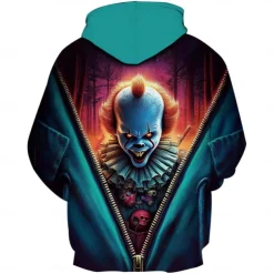 It Clown Killer Clown Hoodie Pullover Halloween 3D Graphic For Couple's Men's Women's Adults' Halloween Carnival Masquerade 3D Print Party Casual Daily