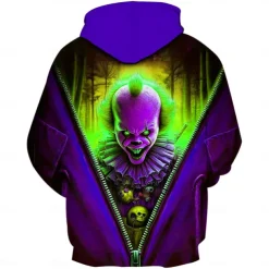 It Clown Killer Clown Hoodie Pullover Halloween 3D Graphic For Couple's Men's Women's Adults' Halloween Carnival Masquerade 3D Print Party Casual Daily