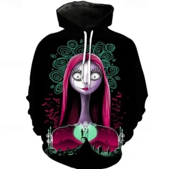Jack Skellington Hoodie Cartoon Manga Anime 3D Front Pocket Graphic For Couple's Men's Women's Adults' 3D Print Casual Daily