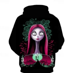 Jack Skellington Hoodie Cartoon Manga Anime 3D Front Pocket Graphic For Couple's Men's Women's Adults' 3D Print Casual Daily