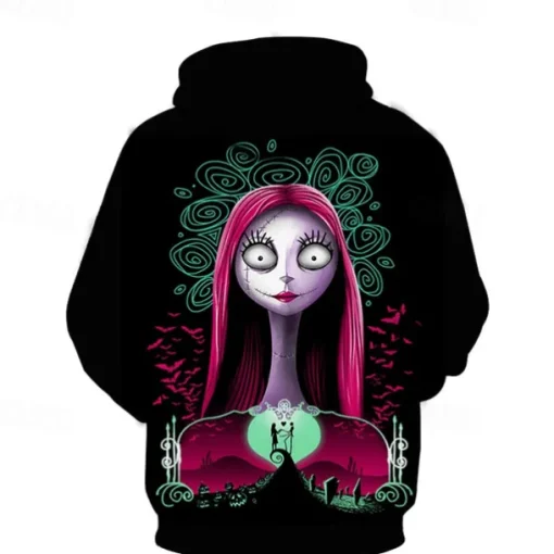 Jack Skellington Hoodie Cartoon Manga Anime 3D Front Pocket Graphic For Couple's Men's Women's Adults' 3D Print Casual Daily