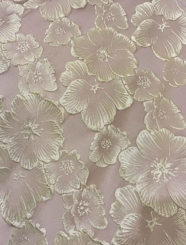 Jacquard Brocade Floral A-Line Evening Gown Elegant Dress Formal Wedding Floor Length Sleeveless V Neck Nylon with Slit Pocket Wedding Guest Dress