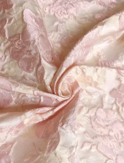 Jacquard Brocade Floral A-Line Evening Gown Elegant Dress Formal Wedding Floor Length Sleeveless V Neck Nylon with Slit Pocket Wedding Guest Dress