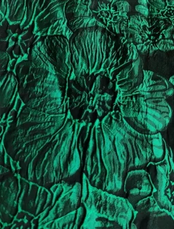 Jacquard Brocade Floral A-Line Evening Gown Elegant Dress Formal Wedding Floor Length Sleeveless V Neck Nylon with Slit Pocket Wedding Guest Dress